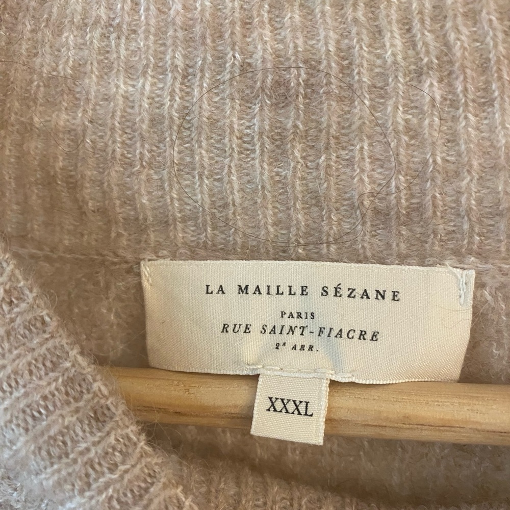 Sézane Trudy Button-Detail Tan Sweater size XXXL (US16) - Picture 4 of 5